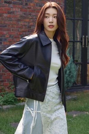 유니섹스 램스킨 클래식 자켓 [블랙]