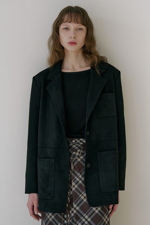 스웨이드 데일리 자켓 [블랙]