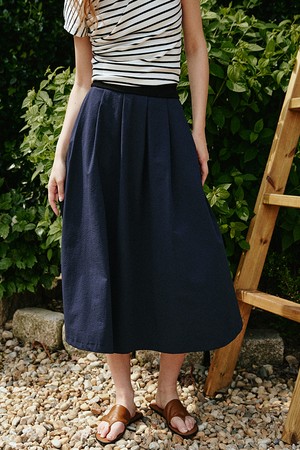 MARGARIN FINGERS ♥ CHECK CANCAN SKIRT MARGARIN FINGERS] [25SUMMER] CHECK CANCAN SKIRT (NAVY)