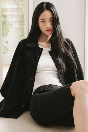 신세틱 소프트 레더 유틸리티 자켓 [블랙]