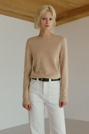 베이직 울100 라운드 니트 [10COL]