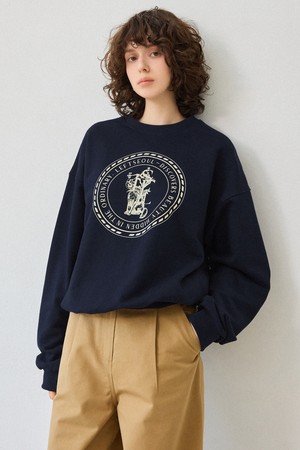 시그니처 로고 스웻 셔츠 [네이비]
