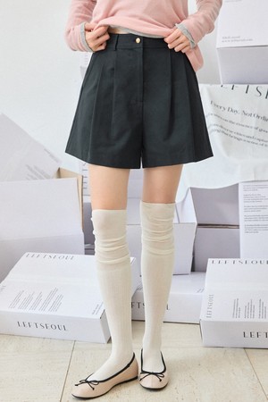 코튼 투 턱 쇼츠 [다크 그린]