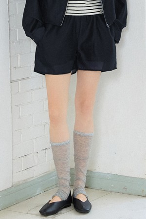 실키 새틴 쇼츠 [다크 네이비]