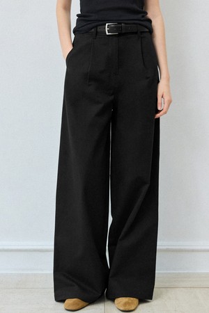 와이드 치노 팬츠 [블랙]