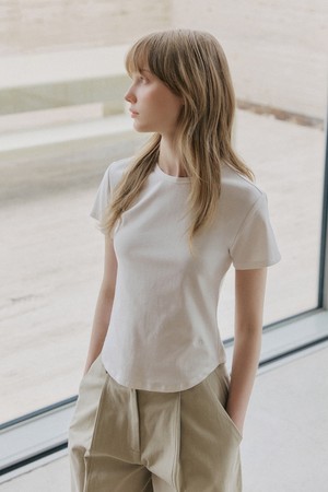 커브 하프 티셔츠 [화이트]