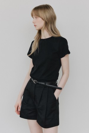 베이직 하프 티셔츠 [블랙]