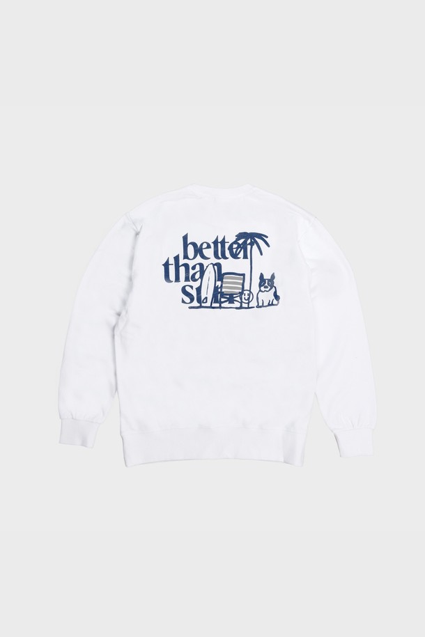 BETTER THAN SURF - 스웨트셔츠 - [BETTER THAN SURF] BTSurf SWEAT SHIRT - white