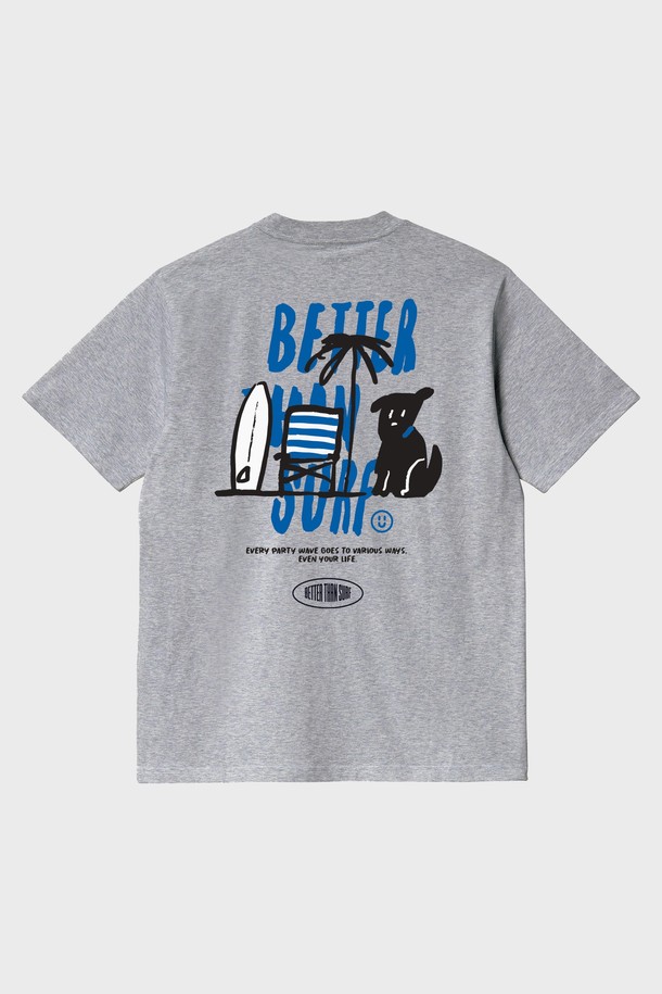 BETTER THAN SURF - 반팔티셔츠 - [BETTER THAN SURF] BTSurf Tee - Grey