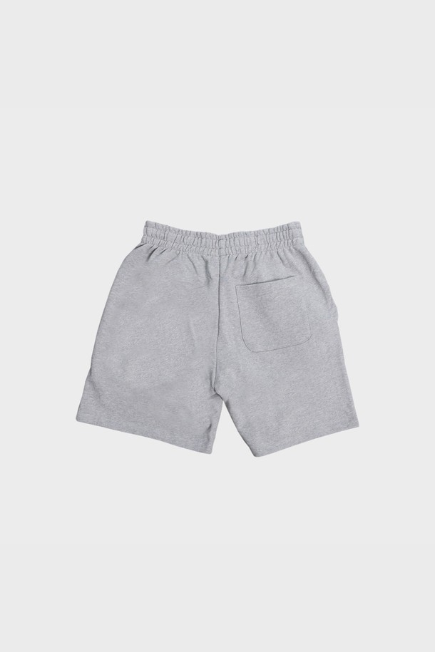 BETTER THAN SURF - 롱팬츠 - [BETTER THAN SURF] SMILE LOGO SWEAT SHORT PANTS - grey