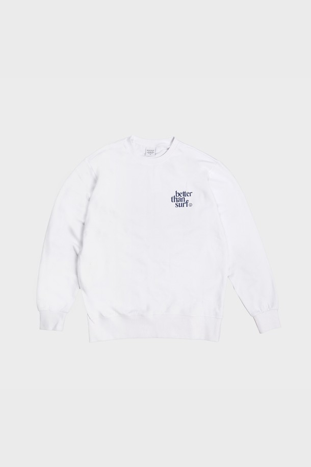 BETTER THAN SURF - 스웨트셔츠 - [BETTER THAN SURF] BTSurf SWEAT SHIRT - white