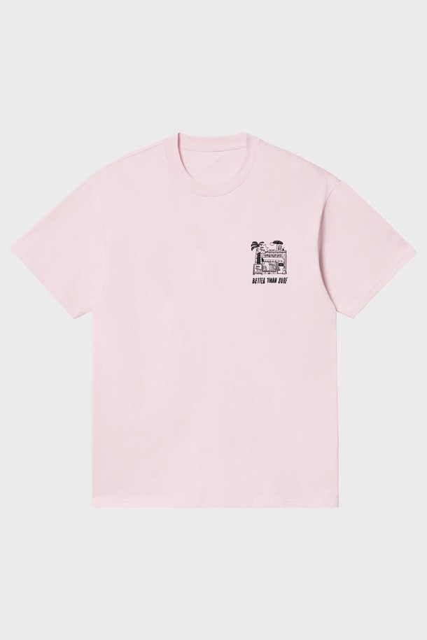 BETTER THAN SURF - 반팔티셔츠 - [BETTER THAN SURF] Surf Shop Tee - Pink