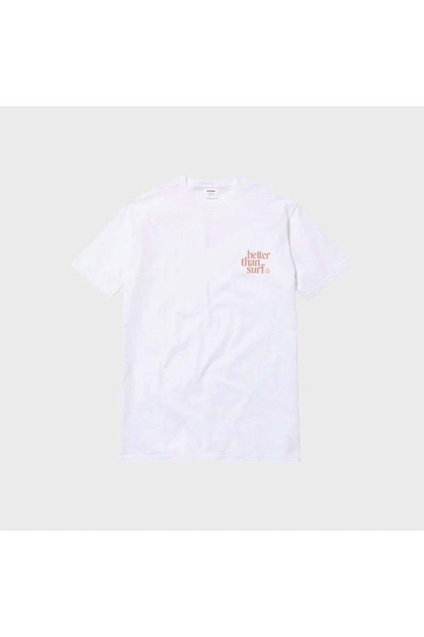 BETTER THAN SURF - 반팔티셔츠 - [BETTER THAN SURF] SMILE LOGO TEE - PALE PINK