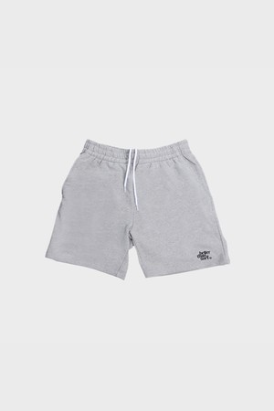 [BETTER THAN SURF] SMILE LOGO SWEAT SHORT PANTS - grey