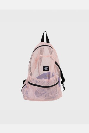 [BETTER THAN SURF] BETTER THAN SURF MESH BACKPACK - PALE PINK 배러댄서프 메쉬 백팩 - 페일 핑크