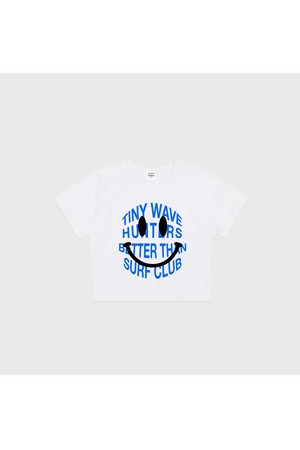 [BETTER THAN SURF] SMILE KOOKS CLUB CROP TEE - BLUE