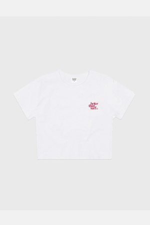 [BETTER THAN SURF] SMILE LOGO CROP TEE - VIVA MAGENTA 스마일로고 크롭 티 - 비바 마젠타