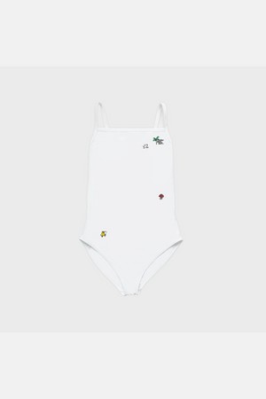 [BETTER THAN SURF] SWIM BASIC ONE-PIECE - CHARACTER WHITE  스윔 베이직 원피스 - 캐릭터 화이트