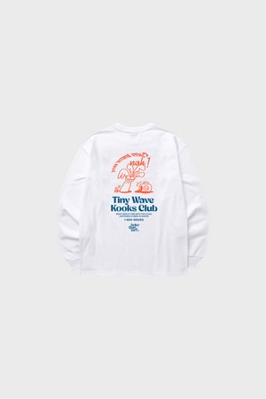 TACOS LOGO LONG SLV TEE white 타코스 롱 슬리브 티 화이트