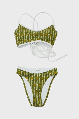 ORG STRIPE BIKINI - KHAKI