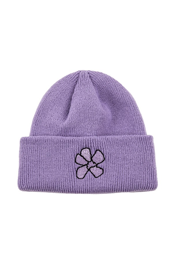 UNALLOYED - 모자 - FLOWER BEANIE / PURPLE