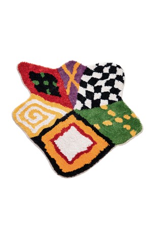 ARGYLE FLOWER TUFTING RUG