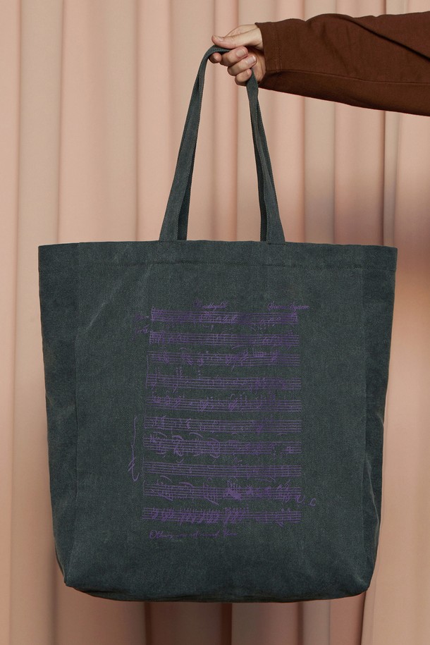 UNALLOYED - 토트백 - MUSIC BIG BAG / CHARCOAL