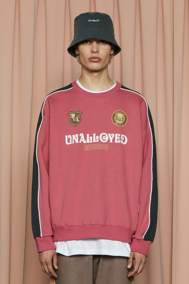 UNALLOYED - 스웻셔츠 - EMBLEM LOGO SWEATSHIRT / PINK