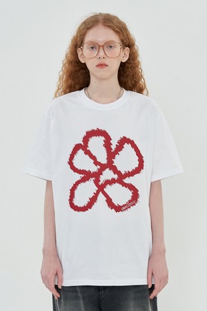 FLOWER LOGO T SHIRT / WHITE