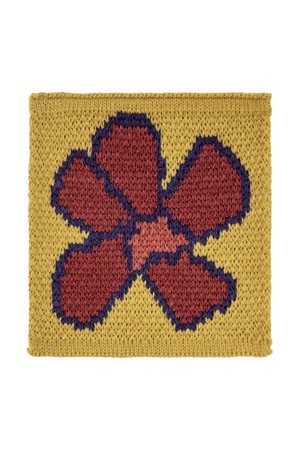 FLOWER KNIT COASTER / YELLOW