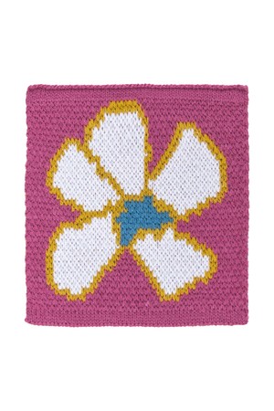 FLOWER KNIT COASTER / PINK