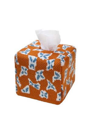 CLOVER CHECKERBOARD TISSUE COVER (S) / ORANGE