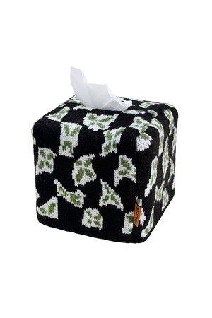 CLOVER CHECKERBOARD TISSUE COVER (S) / BLACK