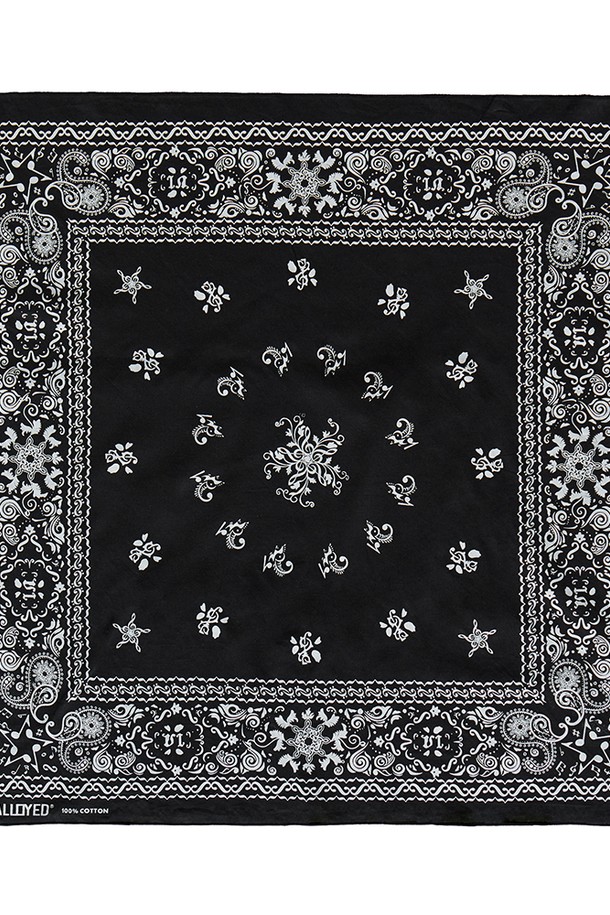 UNALLOYED - 스카프/머플러 - NOTE PAISLEY BANDANA / NAVY