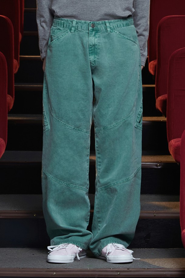 UNALLOYED - 캐주얼팬츠 - DYED ZIP CARGO PANTS / EMERALD