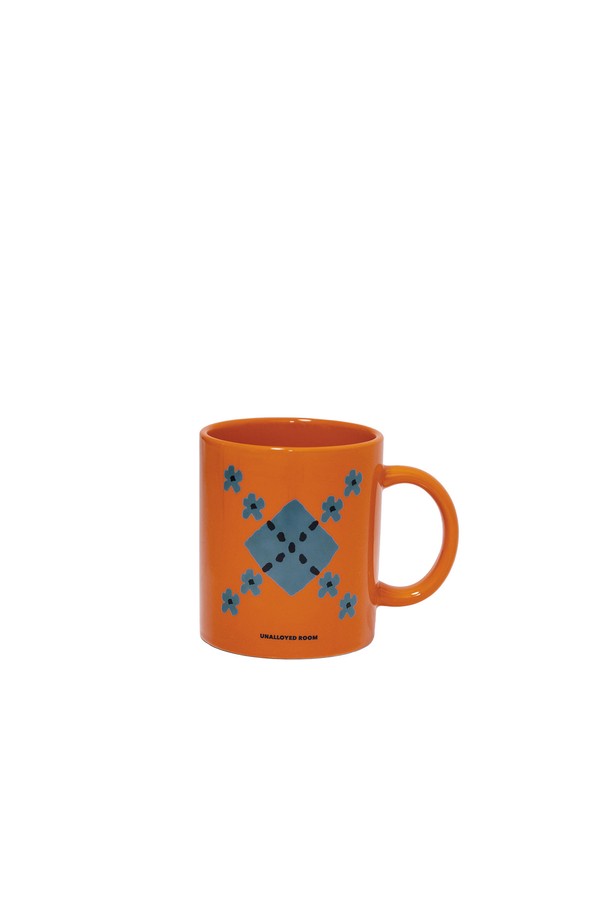 UNALLOYED - 테이블웨어 - FLOWER ARGYLE MUG / ORANGE