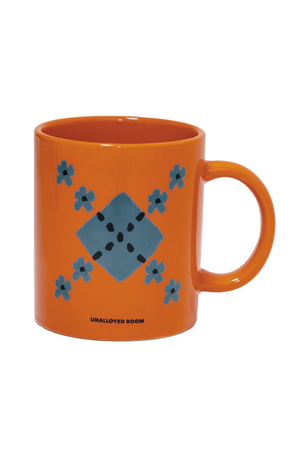 UNALLOYED - 테이블웨어 - FLOWER ARGYLE MUG / ORANGE