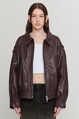 Cropped Down Jacket (Burgundy)