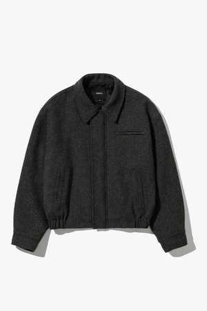 Wool Zip Jacket (Charcoal)