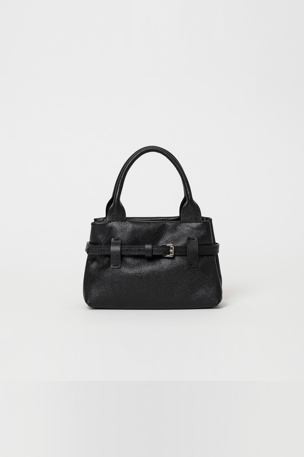 ANDROS - 토트백 - [12월04일] Cow Vegetable Belted Mini Bag (Black)