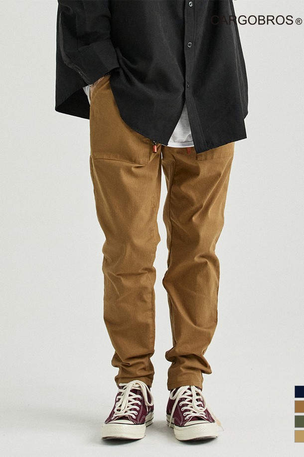 CARGOBROS - 캐주얼팬츠 - CARGOBROS - RELAX FIT COTTON FATIGUE PANTS (BEIGE)