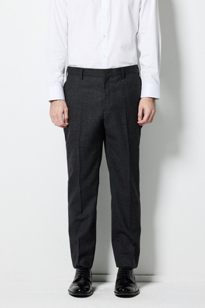 클래식핏 울 혼방 체크 수트팬츠 (그레이)