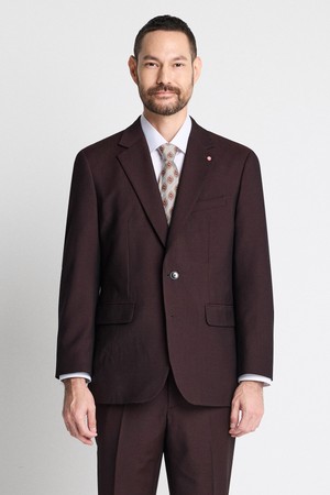 ITALY MARLANE 울스트레치 수트 자켓_와인 (클래식핏)