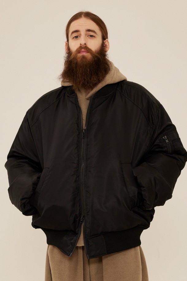 CARGOBROS - 블루종/점퍼 - CB DUCK DOWN MA-1 PUFFER JACKET (BLACK)