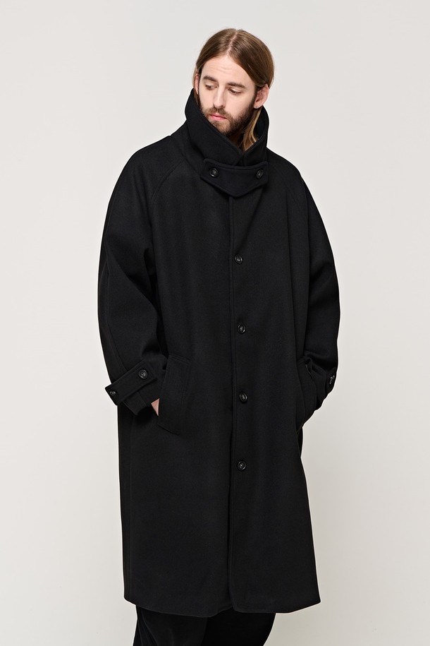 CARGOBROS - 코트 - CB OVERSIZE BALMACAAN WOOL COAT (BLACK)