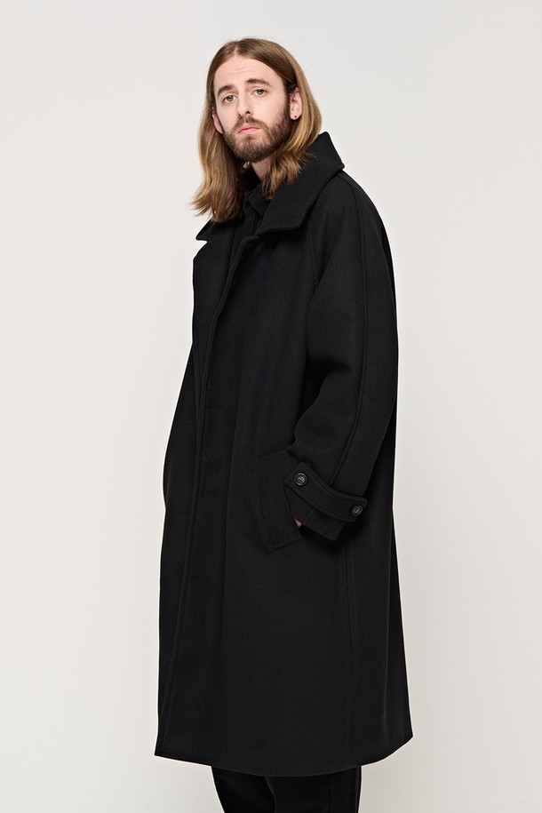 CARGOBROS - 코트 - CB OVERSIZE BALMACAAN WOOL COAT (BLACK)