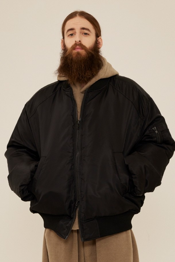 CARGOBROS - 블루종/점퍼 - CB DUCK DOWN MA-1 PUFFER JACKET (BLACK)