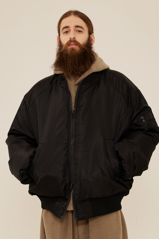 CARGOBROS - 블루종/점퍼 - CB DUCK DOWN MA-1 PUFFER JACKET (BLACK)