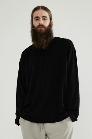 CB SLIT ROUND LONG SLEEVE  (BLACK)