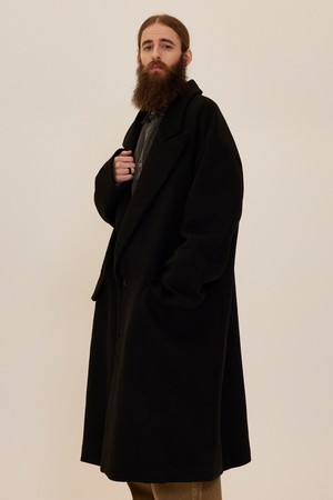 CB OVERSIZE SINGLE LONG COAT (BLACK)